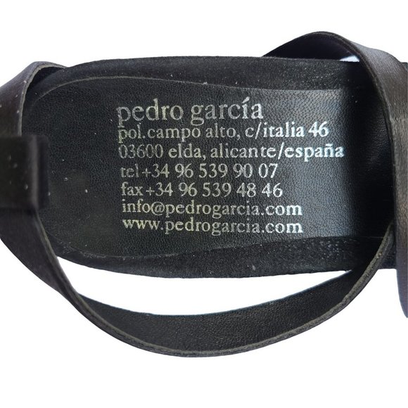 PEDRO GARCIA Black Strappy Heels 40 (approx size 9 women's) - Picture 6 of 8